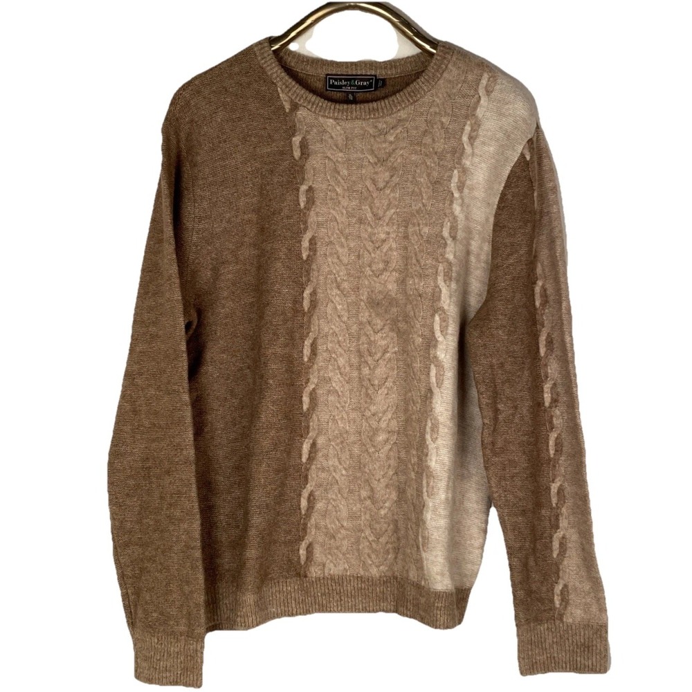 Paisley &Gray Slim Fit Cable Knit Sweater